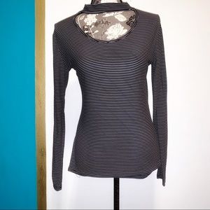 Rue 21 Mock Neck Keyhole Cut Out Top